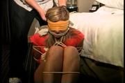42 YEAR OLD LAWYER IS SOCK MOUTH STUFFED, CLEAVE GAGGED, BALL-TIED, BAREFOOT, TOE-TIED, BLINDFOLDED AND GETS HERSELF UNTIED (D72-4)