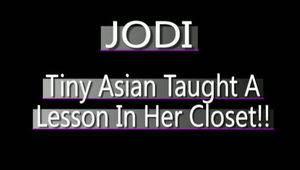 Video: Helpless Asian Slave Girl Jodi is Stored in the Closet