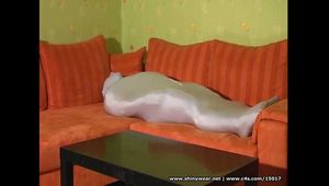 Spandex couple playing - Zentai sex