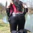 Blowjob & Handjob in Leather Trousers & Handjob with Leather Gloves 