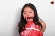 Stupid Asian Ring-Gagged and Toetied for humiliation