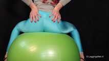 Cameltoe on fitness ball