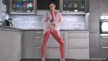 Miss Amira in sexy sauna suite and Hunter raincoat