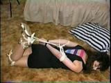 18 Yr OLD LATINA ANGEL BALL-TIED, HOG-TIED, TAPE GAGGED & BLINDFOLDED (D24-13)