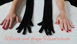 Hände und lange Handschuhe