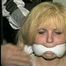 SEXY TRACY CLEAVE GAGGED, TITS EXPOSED, RANSOM CALL, PANTY-LESS & TAPE GAGGED (D31-10)