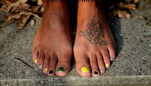 Hippie Girl always goes barefoot