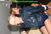 243 pictures from Katharina tied and gagged in shiny nylon shorts from 2005-2008 in one package!