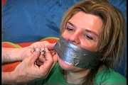 38 Yr OLD SOCIAL WORKER HAS BEEN BALL-TIED WITH DUCT TAPE, HANDGAGGED, TOE-TIED,  GAG TALKING, FOOT TICKLING AND IS F0RCED TO SMELL THE PANTIES THAT WERE STUFFED IN HER MOUTH (D72-17)