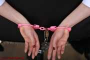 Secretary helpless handcuffed