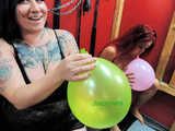 Balloon fun with Alt model Amara Zane and Asian Goddess Jasmine Jade