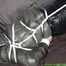 Watch Pia enjoying Bondage in her shiny nylon Downwear