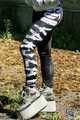 Miss Cedi - Shiny nylon windbreaker jacket and black Yakuza Leggings