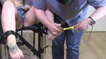 Tickle torture on the feet for slave Maja Part 1