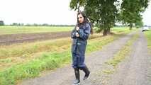 Our new model Miss Amira in a Regatta rain suit