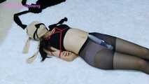 Xiaomeng Head under Pantyhose and Hoods