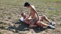 Dirty DP & threesome with stranger at cornfield! [GER]