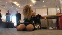 Diamondly Bound - Tied in Public - Extreme Chicken Wing Hogtie Challenge at the Feringapark Hotel