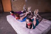 1215 Anija Amber and Zara in hogtied in Sneakers