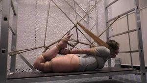 Rachel Adams - Tied in Public - Longterm Extreme Hogtie Challenge, tied by Mario at the Feringapark Hotel