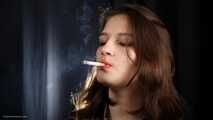 18 yo chain smoker Lyuba is smoking 3 cigarettes in a row