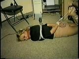 29 Yr OLD SEXY ROMANIAN BAREFOOT, HOG-TIED, TOE-TIED & CLEAVE GAGGED (D42-14)