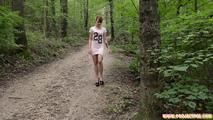 139001 Linda Ray Poses And Pees On The Hungarian Forest