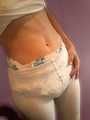 White cotton tights over my diaper 