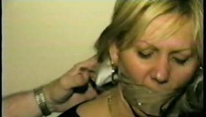 29 Yr OLD SEXY ROMANIAN BAREFOOT, HOG-TIED, TOE-TIED & CLEAVE GAGGED (D42-14)