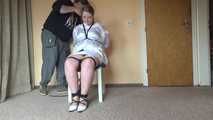 Sandra chairtied and drooling 1/2