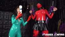 The rubber whore and her orgsamus fight