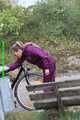 Watch Sandra riding her bike enjoying her shiny nylon Rainwear