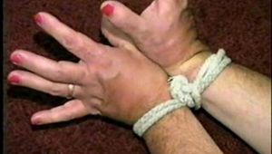 56 Yr OLD NEIGHBOR'S FEET BOUND, TICKLED & WHIPPED (D14-18)