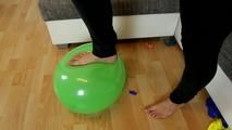 Hannah's first video: barefoot and balloons