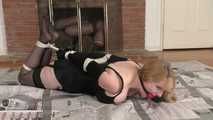 Drooling Ballgagged Hogtied Captive in Classic Lingerie - Lorelei