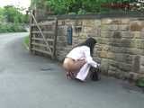 016099 Eve Takes An Emergency Pee In A Country Lane