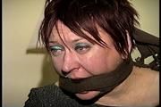 37 YR OLD TAVERN OWNER GETS HANDGAGGED, MOUTH STUFFED, CLEAVE GAGGED, TOE-TIED AND F0RCED TO SMELL HER SWEATY STINKY HIGH HEEL SHOE (D70-14)