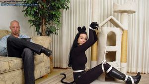 Knotty Kitty Bound and Gagged - Nina Estes