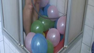 balloons in the shower