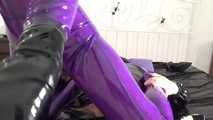 latex fucking in purple latex