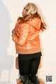 Lady Lana - special orange Adidas Downjacket with fur hood