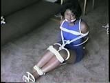 19 Yr OLD BLACK STUDENT MOUTH STUFFED, CLEAVE GAGGED, BALL-TIED, BAREFOOT & TOE-TIED (D38-17)