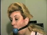 . 44 Yr OLD HOUSEKEEPER GAGS HERSELF 2 TIMES WITH HER PANTYHOSE, IS BALL-GAGGED, MOUTH STUFFED, HANDGAGGED, CLEAVE GAGGED & TIED WITH ROPE (D59-6)