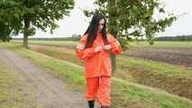 Miss Amira in AGU Adidas rain suit 