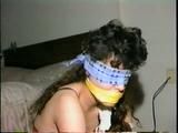 18 Yr OLD LATINA CUTIE IS BALL-TIED, WRAP TAPE GAGGED & BLINDFOLDED (D36-9)