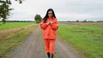 Miss Amira in AGU Adidas rain suit 
