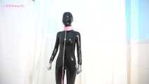 Xiaomeng First Time in Latex with Micro Perforated Hood