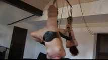 Yvette Costeau - Her USA Challenges - The Ultimate Double Suspension with Claire Adams - tied by Damon Pierce