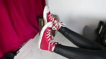 Nikki loves her red Converse high-tops