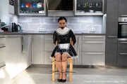 French Maid Amira get bound and gagged